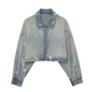 Denim Short Jacket Women’s Clothing